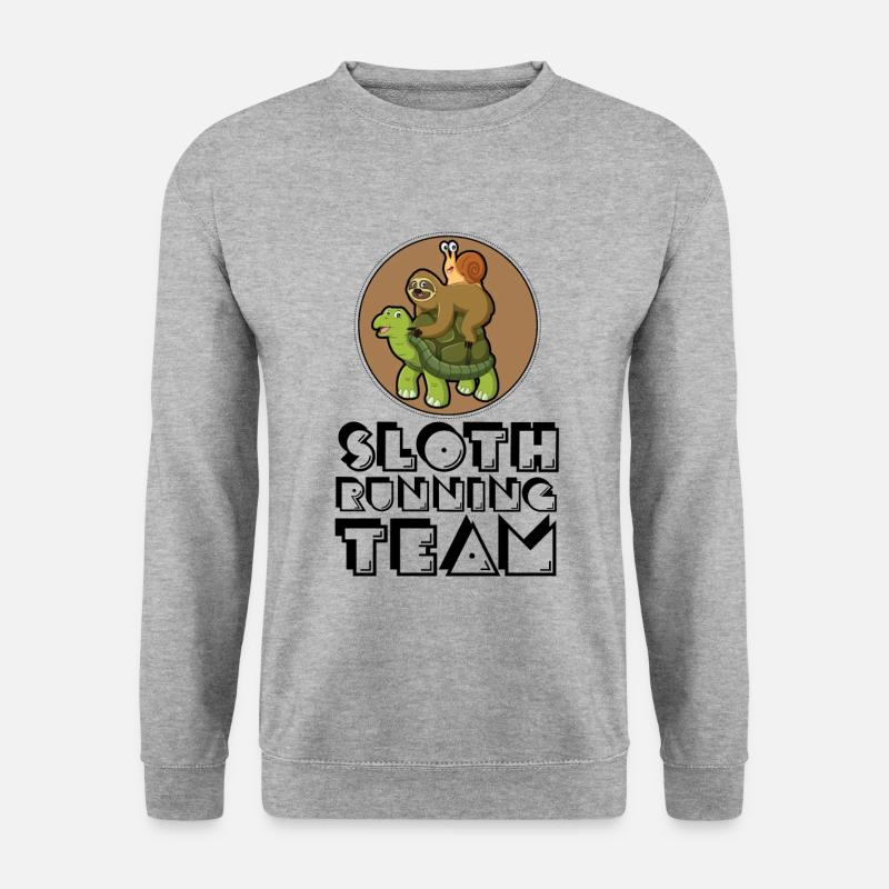 Sloth Running Team - Unisex Pullover - Weißgrau meliert