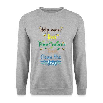Sustainability - Unisex Sweatshirt - salt & pepper - Front - Alina (178cm) & Michal (187cm)