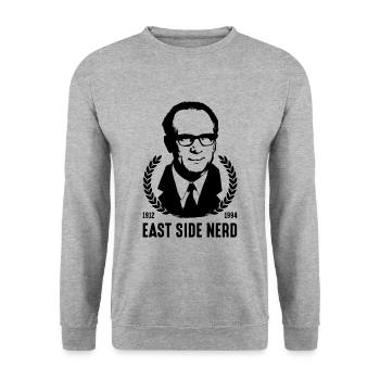 RDA Chancelier Ossi Allemagne de l'Est GDR - Sweat-shirt Unisexe - gris chiné - Devant - Alina (178cm) & Michal (187cm)