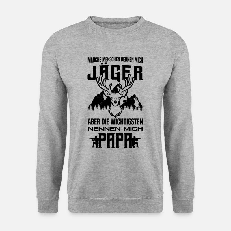 Jäger Vater - Unisex Pullover - Weißgrau meliert