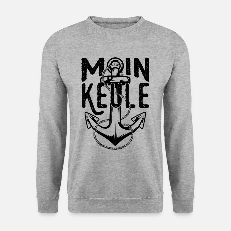 Moin Lübeck Moin Oldenburg Moin Hamburg Rostock - Unisex Pullover - Weißgrau meliert