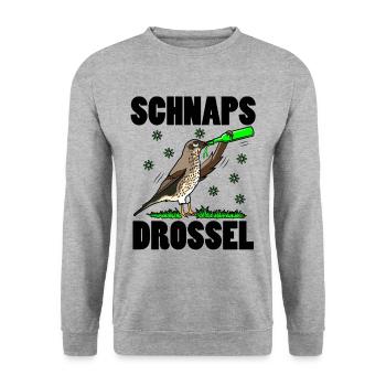 Lustige Vogelsprüche Vogelliebhaber Vogel Bier - Unisex Pullover - Weißgrau meliert - Vorne - Alina (178cm) & Michal (187cm)