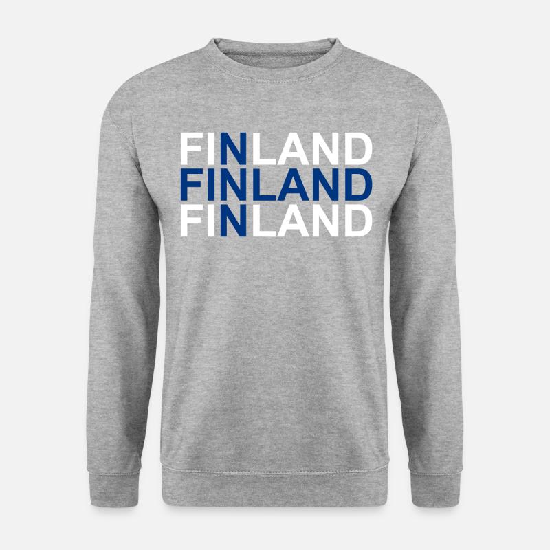 Finnland - Unisex Pullover - Weißgrau meliert