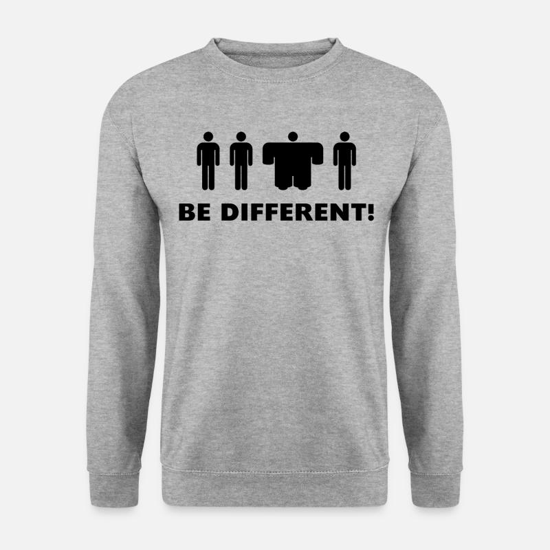 Be different - Unisex Pullover - Weißgrau meliert