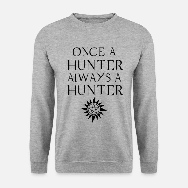 HUNTER, GESCHENK - Unisex Pullover - Weißgrau meliert