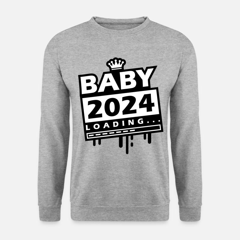 Baby 2024 Loading - Unisex Pullover - Weißgrau meliert