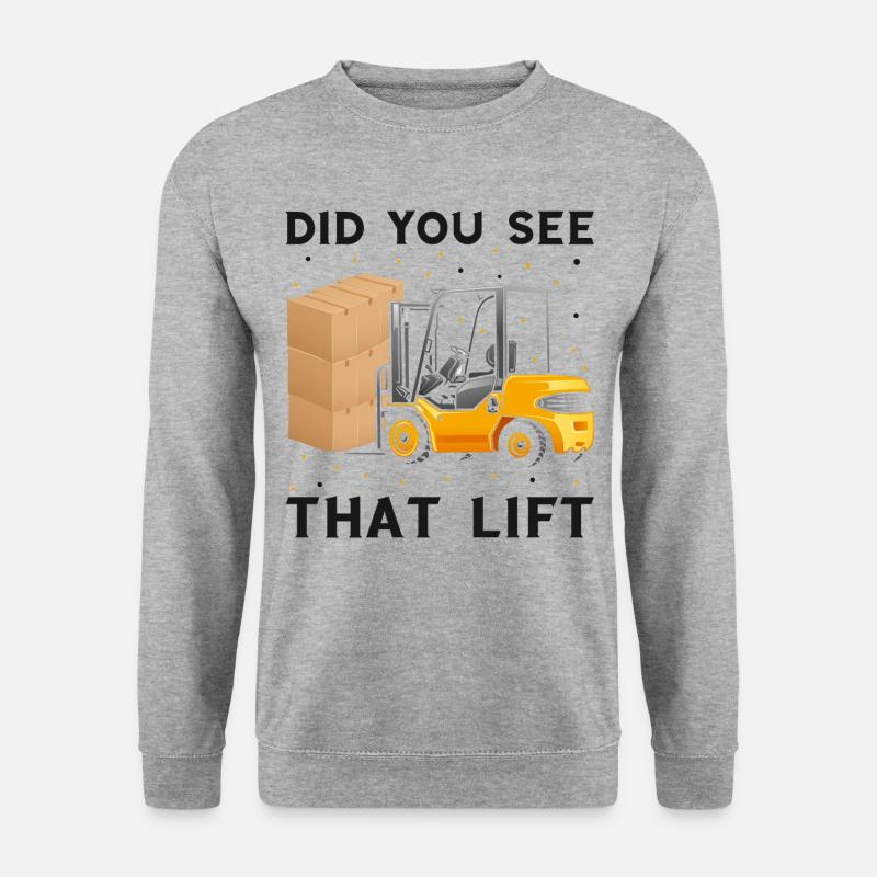Gabelstaplerbediener und Gabelstaplerfahrer - Unisex Pullover - Weißgrau meliert