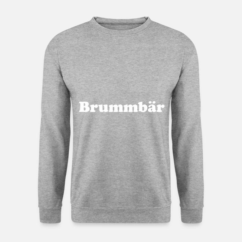 Brummbär - weiß - Unisex Pullover - Weißgrau meliert