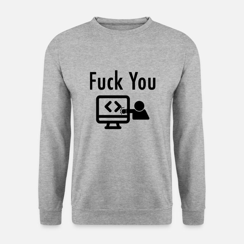 Coding - Unisex Pullover - Weißgrau meliert