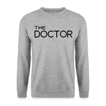 The doctor - Unisex Sweatshirt - salt & pepper - Front - Alina (178cm) & Michal (187cm)