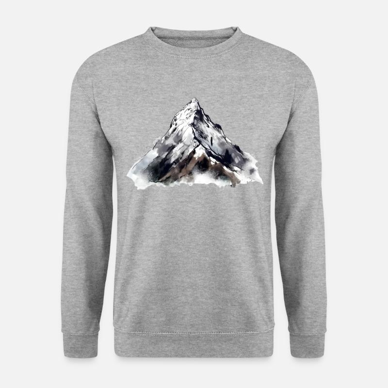 Berge - Unisex Pullover - Weißgrau meliert
