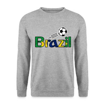 Brésil - football - Sweat-shirt Unisexe - gris chiné - Devant - Alina (178cm) & Michal (187cm)