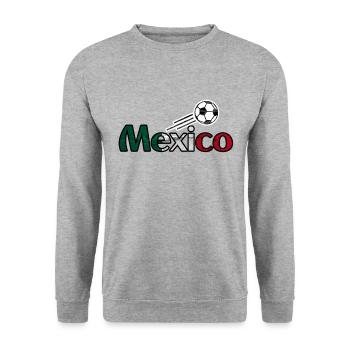 Fußball - Mexico - Unisex Pullover - Weißgrau meliert - Vorne - Alina (178cm) & Michal (187cm)