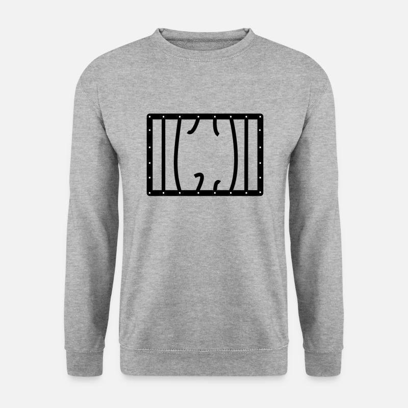 Gefängnis - Unisex Pullover - Weißgrau meliert