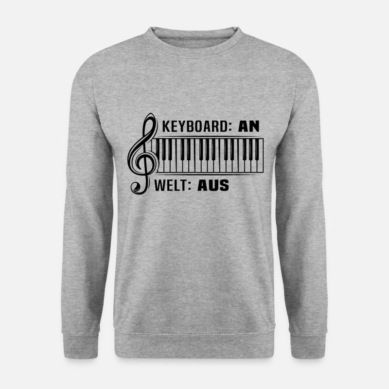 Keyboard Keyboarder Geschenk - Unisex Pullover - Weißgrau meliert