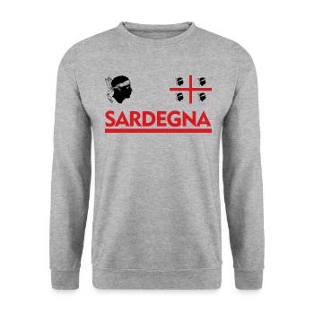Sardinia Sardegna Head Sardinia - Unisex Sweatshirt - salt & pepper - Front - Alina (178cm) & Michal (187cm)