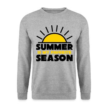 Summer is my favorite season - Unisex Sweatshirt - salt & pepper - Front - Alina (178cm) & Michal (187cm)