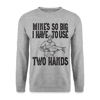 Des mines si grosses que je dois utiliser une perche à deux mains - Sweat-shirt Unisexe - gris chiné - Devant - Alina (178cm) & Michal (187cm)