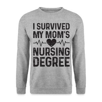 I graduated from nursing school - Unisex Sweatshirt - salt & pepper - Front - Alina (178cm) & Michal (187cm)