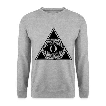Eye - Sweat-shirt Unisexe - gris chiné - Devant - Alina (178cm) & Michal (187cm)