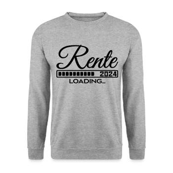 Rente 2024 Loading - Unisex Pullover - Weißgrau meliert - Vorne - Alina (178cm) & Michal (187cm)