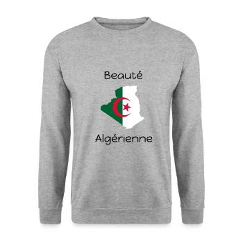 Beauté Algérienne - Sweat-shirt Unisexe - gris chiné - Devant - Alina (178cm) & Michal (187cm)