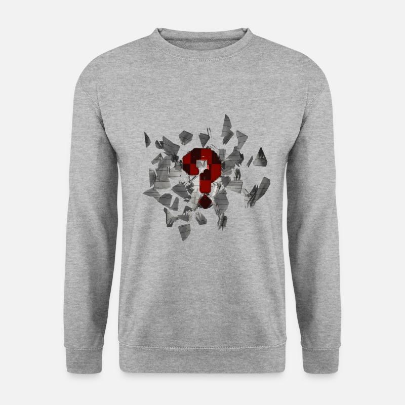 BEGEHREN - Unisex Pullover - Weißgrau meliert