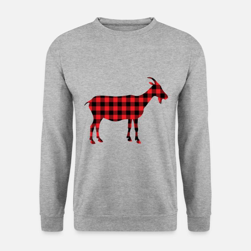 Goat billy goat pattern plaid - Unisex Sweatshirt - salt & pepper