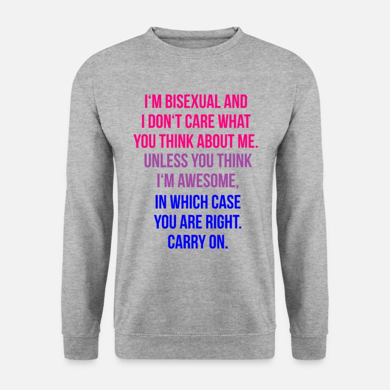 Gay LGBT Pride Bisexuell - Unisex Pullover - Weißgrau meliert