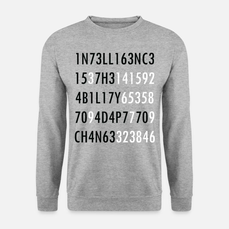 Intelligence-Citation de science intelligence nerd - Sweat-shirt Unisexe - gris chiné