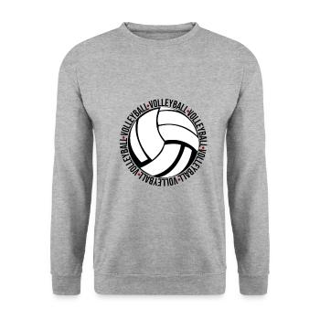 Volleyball volleyball volleyball volleyball volley - Unisex Sweatshirt - salt & pepper - Front - Alina (178cm) & Michal (187cm)