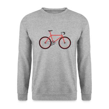 bike cyclist t-shirt cycling bike - Unisex Sweatshirt - salt & pepper - Front - Alina (178cm) & Michal (187cm)