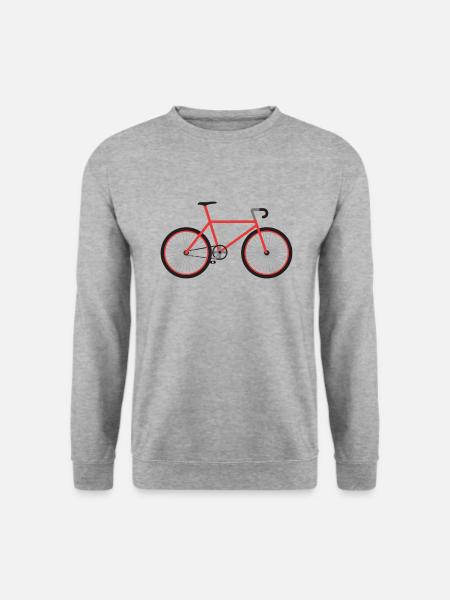 Fahrrad Radfahrer T-Shirt Radfahren Fahrrad - Unisex Pullover - Weißgrau meliert
