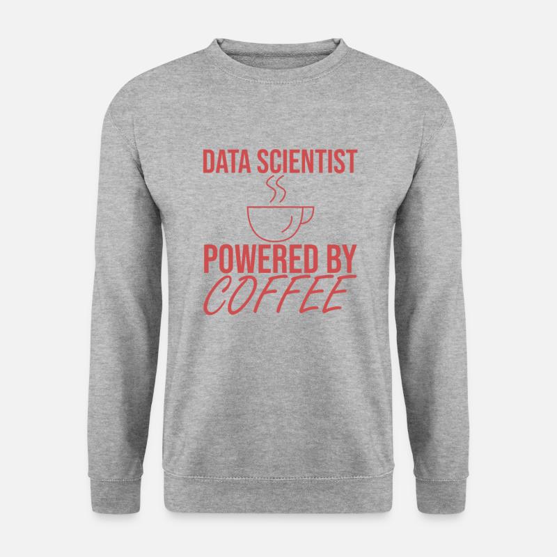 "Data Scientist Coffee | Data Scientist" - Unisex Pullover - Weißgrau meliert