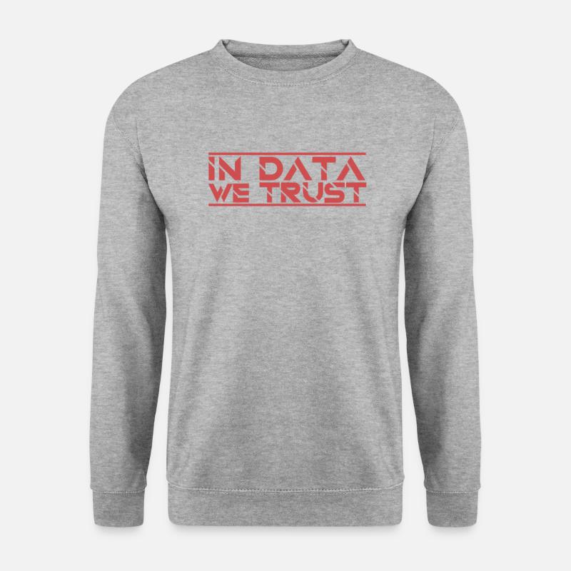 "Data Trust | Data Scientist" - Unisex Pullover - Weißgrau meliert