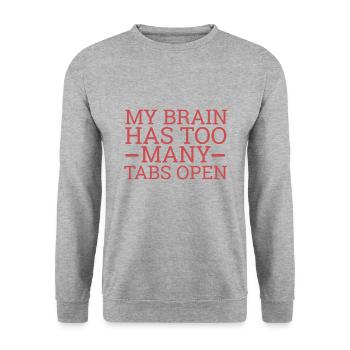 "Brain Tabs | Computer Science" - Unisex Sweatshirt - salt & pepper - Front - Alina (178cm) & Michal (187cm)