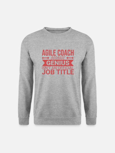 « Agile Coach Genius | Agile » - Sweat-shirt Unisexe - gris chiné