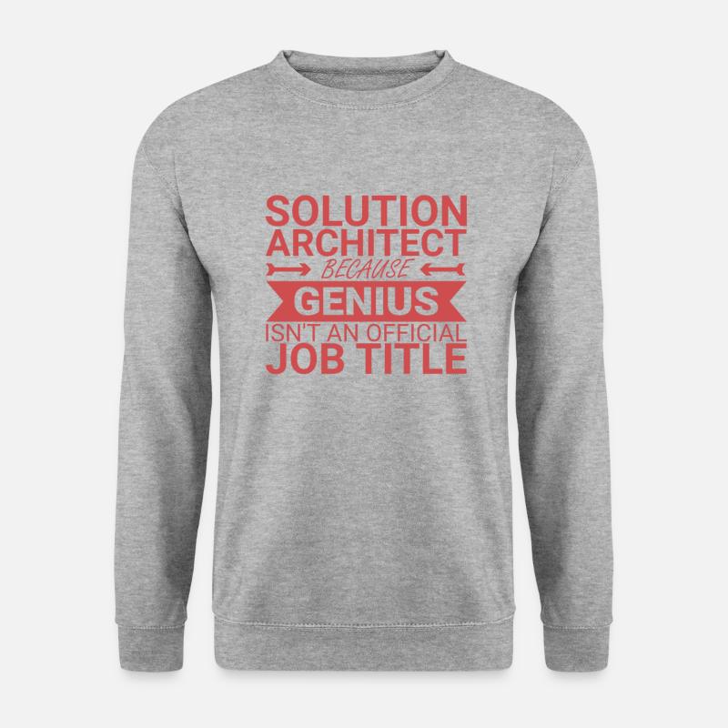 Solution Architect Genius | Solution Architecture - Unisex Pullover - Weißgrau meliert