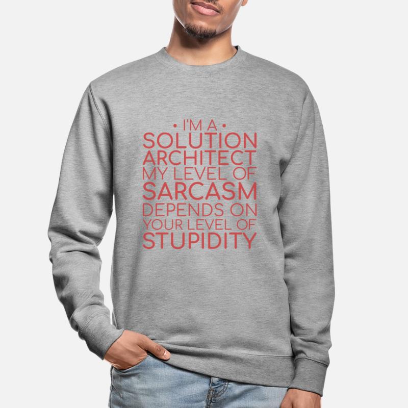 Solution Architect Sarcasm | Solution Architecture Unisex Pullover
