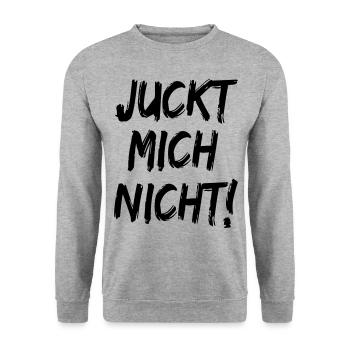 Juckt mich nicht Scheiss Egal - Unisex Pullover - Weißgrau meliert - Vorne - Alina (178cm) & Michal (187cm)