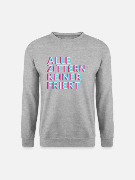 Speedcore Tekk Hardtekk Techno Raver EDM Uptempo - Unisex Pullover - Weißgrau meliert