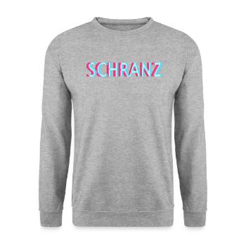 Schranz Speedcore Tekk Hardtekk Techno Raver EDM - Unisex Pullover - Weißgrau meliert - Vorne - Alina (178cm) & Michal (187cm)