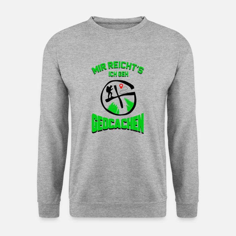 Mir Reicht Es Ich Gehe Geocachen - Geocaching - Unisex Pullover - Weißgrau meliert
