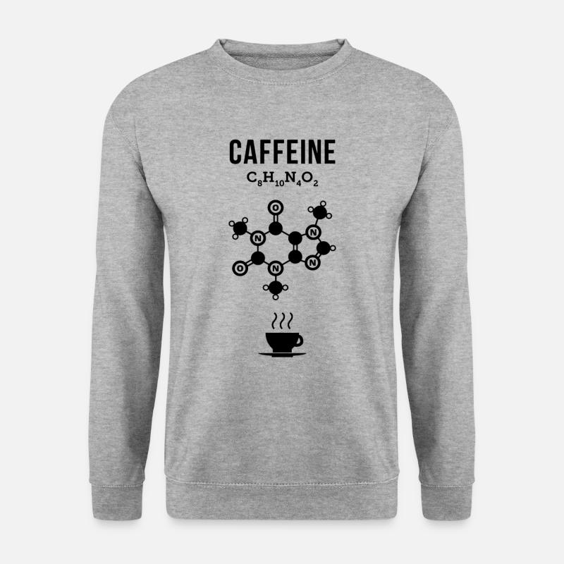 Coffee - Chemistry Caffeine Molecules Caffeine - Unisex Sweatshirt - salt & pepper