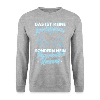 Arzthelferin MFA Krankenschwester Pflegekraft crna - Unisex Pullover - Weißgrau meliert - Vorne - Alina (178cm) & Michal (187cm)