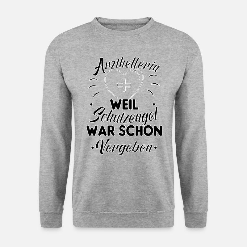 Arzthelferin MFA Krankenschwester Pflegekraft crna - Unisex Pullover - Weißgrau meliert