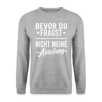 Verkäufer Vatertag Einzelhandel Einzelhändler Papa - Unisex Pullover - Weißgrau meliert - Vorne - Alina (178cm) & Michal (187cm)