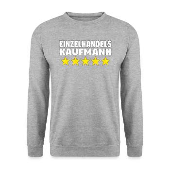 Verkäufer Vatertag Einzelhandel Einzelhändler Papa - Unisex Pullover - Weißgrau meliert - Vorne - Alina (178cm) & Michal (187cm)