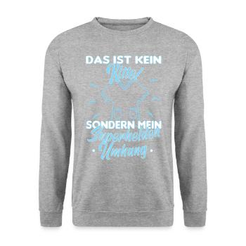 Altenpfleger Altenpflege Pfleger Vater Pflege - Unisex Pullover - Weißgrau meliert - Vorne - Alina (178cm) & Michal (187cm)