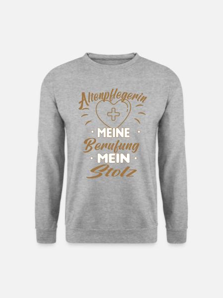 Altenpflegerin Pflegerin Pflegefachkraft Pfleger - Unisex Pullover - Weißgrau meliert